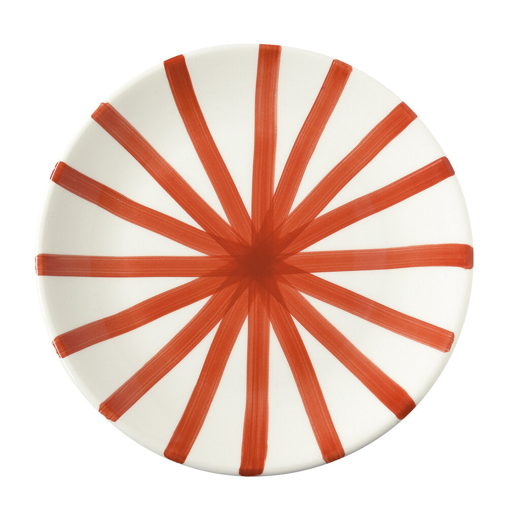 Håndmalet keramik frokosttallerken, Terracotta Ruota - Ø20,5 cm